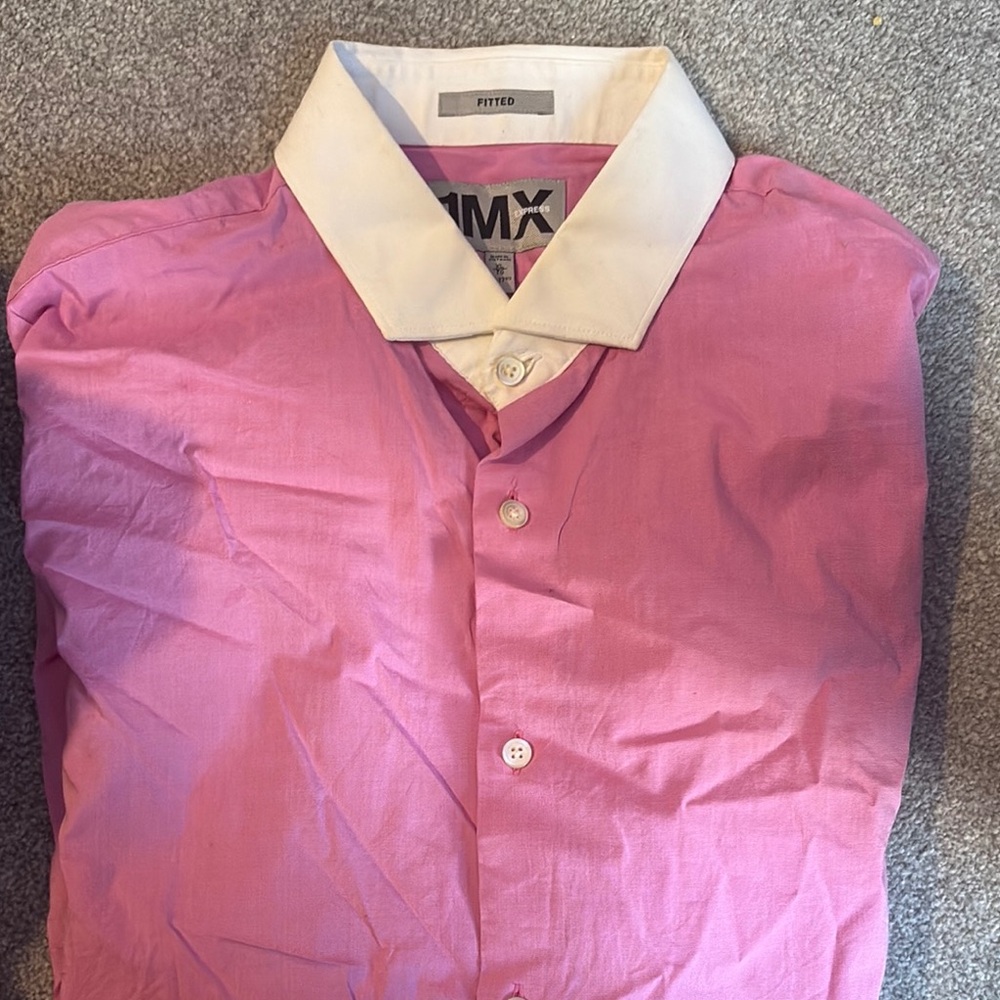 Express Pink and White Dress Shirt Classic Design